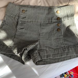 High waisted shorts.